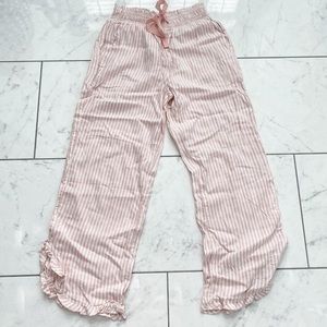Aerie Sleep bottoms Pink and white stripe